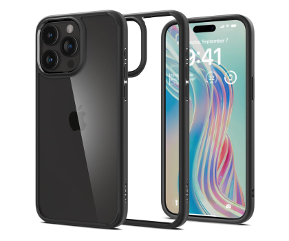 Etui do telefonów SPIGEN Ultra Hybrid do iPhone 15 Pro matte black ACS06713